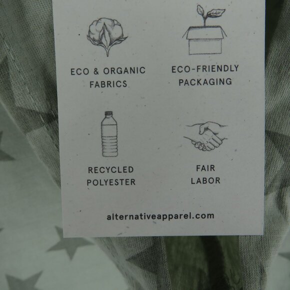 Alternative Apparel Women's XS Green Star Print Hoodie NWT - Picture 5 of 5